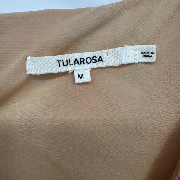 TULAROSA Ashby M ruffle Paisley print Floral Print Wrap Romper Short Sleeve - Picture 5 of 7